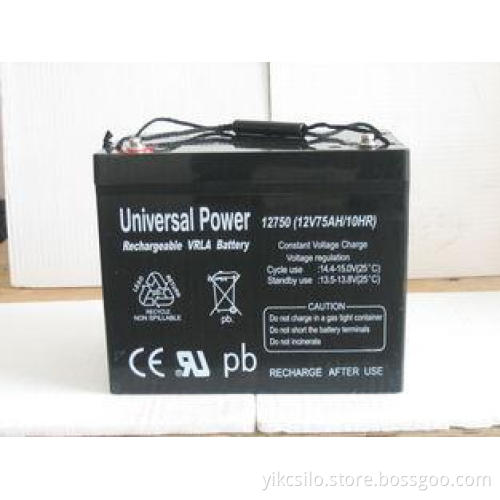 High Capacity Solar Lead Acid Battery 12V 75Ah for Security